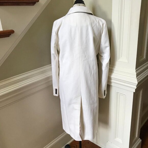 NWT JCrew Double Breasted Top Coat Womens 2 Ivory Cream Italian Cloth Wool NEW - Picture 10 of 13